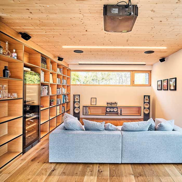 moderne Wohnzimmerwand, Regal